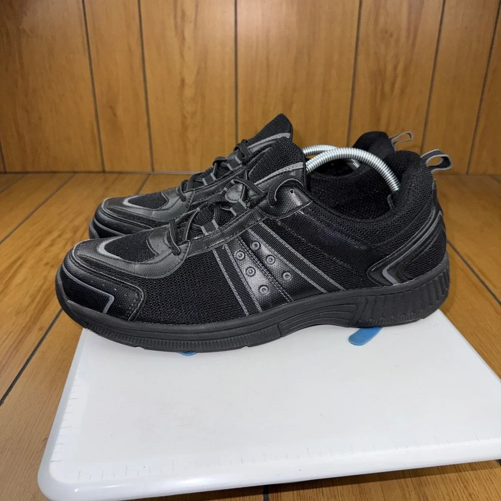 Orthofeet 611 Sprint Mens Athletic Shoes Black Mesh Sneakers Size 12 D Medium
